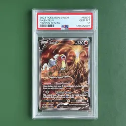 Pokemon Entei V GG36/GG70 Full Art Crown Zenith PSA 10 Gem Mint - Image 1