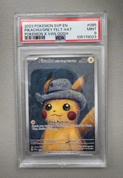 💎 2023 Pokemon Van Gogh Pikachu with Grey Felt Hat SVP EN #085 Promo PSA 9 Mint - Image 1