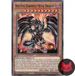 Yugioh Red-Eyes Darkness Metal Dragon SDAZ-EN007 Common 1st Edition NM - Image 1