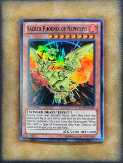 Yugioh Sacred Phoenix of Nephthys LCYW-EN259 Super Rare 1st Ed NM - Image 1
