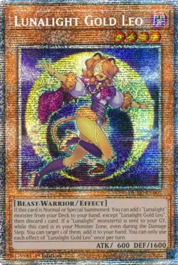 Yugioh! Lunalight Gold Leo - DUAD-EN005 - Starlight Rare - 1st Edition Near Mint - Image 1