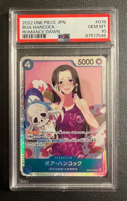 PSA 10 One Piece Japanese Boa Hancock OP01-078 Romance Dawn - Image 1