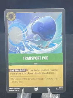 Disney Lorcana-Azurite Sea-Transport Pod-#100-Cold Foil Holo-NM - Image 1