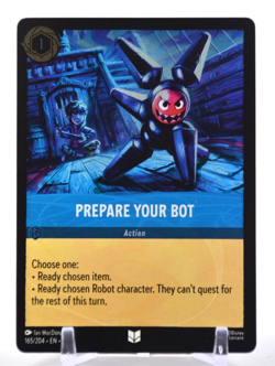 Disney Lorcana TCG Azurite Sea Prepare Your Bot 165/204 Uncommon (Cold Foil) - Image 1