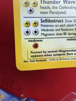 Pokemon TCG Magneton Base Set 2 9/130 Holo Unlimited Holo (LP) GREAT SWIRL #482 - Image 5