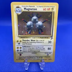 Pokemon TCG Magneton Base Set 2 9/130 holo rare with SWIRL 2000 WOTC LP - Image 1