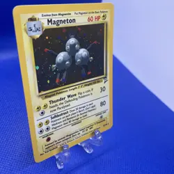 Pokemon TCG Magneton Base Set 2 9/130 holo rare with SWIRL 2000 WOTC LP - Image 2