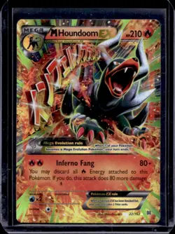 2015 Pokemon XY BREAKthrough Mega Houndoom EX Holo #22/162 - Image 1