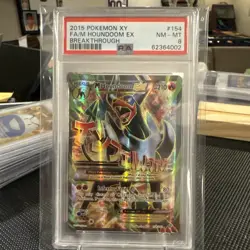 2015 Pokemon XY FA/M Houndoom EX BREAKTHROUGH PSA 8 - Image 1