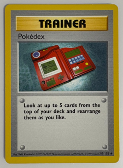 Pokedex 87/102 Base Set (Shadowless) Uncommon Pokemon Card - please read - Image 1