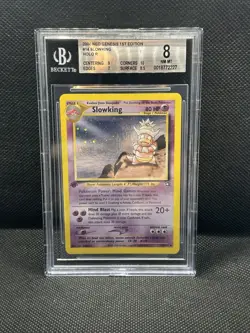 Slowking 14/111 1st Edition Neo Genesis 2000 Holo Rare Card BGS 8 NM-MT - Image 1