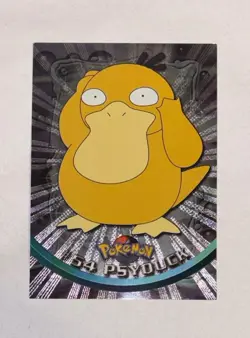Psyduck #54 - Topps Pokemon 1999 TV HOLO Foil Black Label Card - Image 1