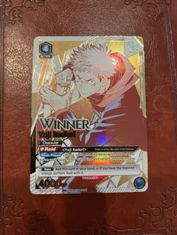 2024 Union Arena Yuji Itadori Battle Winner Prize Card Gold Foil English Jujutsu - Image 1