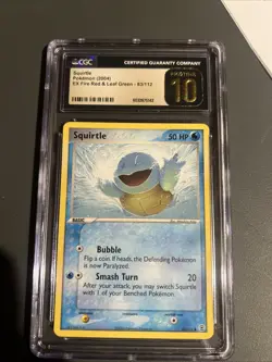 CGC Pristine 10 Squirtle 2004 EX Fire Red & Leaf Green 83/112 Pokemon Card - Image 1