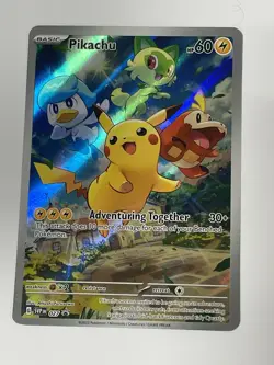 Pokemon Card - Pikachu 027 Scarlet & Violet Black Star Promo Near Mint Full Art - Image 1