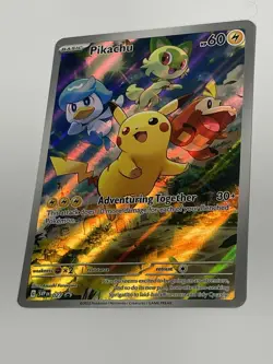 Pokemon Card - Pikachu 027 Scarlet & Violet Black Star Promo Near Mint Full Art - Image 3