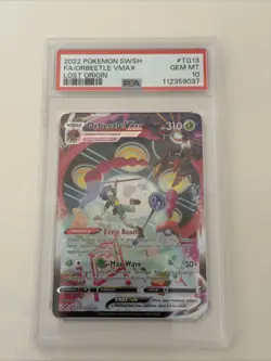 Pokemon Orbeetle VMAX TCG Lost Origin Holo Ultra Rare Card TG13/TG30 PSA 10 - Image 1