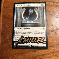 Mace of the Valiant Throne of Eldraine autographed by Artist Aaron Miller - Image 1