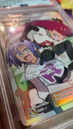 Pokemon Jesse & James Full Art Trainer PSA 9 Sun And Moon Hidden Fates 68/68 MT - Image 4