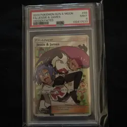 Pokemon Jesse & James Full Art Trainer PSA 9 Sun And Moon Hidden Fates 68/68 MT - Image 1
