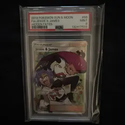 Pokemon Jesse & James Full Art Trainer PSA 9 Sun And Moon Hidden Fates 68/68 MT - Image 3