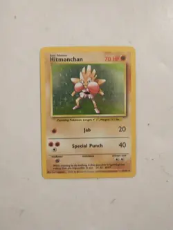 Hitmonchan 7/102 Base Set Holo Rare Pokemon Card Vintage WOTC LP / NM - Image 1