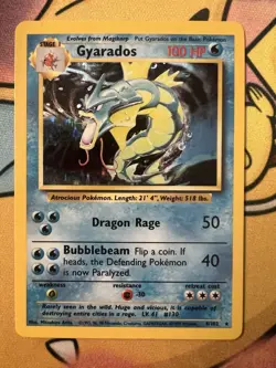 Gyarados 6/102 Base Set Unlimited Holo Rare Pokemon TCG Card - Image 1