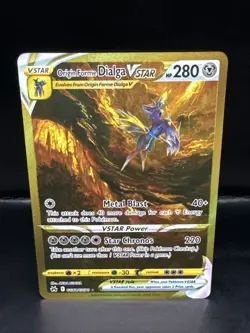 Pokemon TCG Crown Zenith Origin Form Dialga V Star gold GG68/GG70 Alt Art A - Image 1
