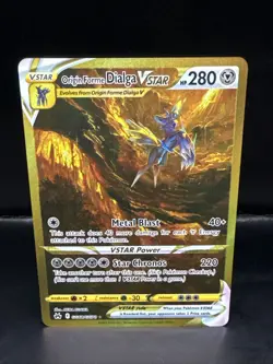 Pokemon TCG Crown Zenith Origin Form Dialga V Star gold GG68/GG70 Alt Art A - Image 2