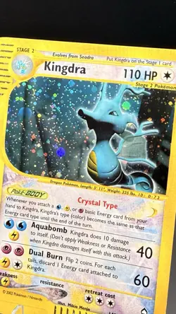Kingdra - 148/147 - Pokemon Aquapolis Crystal Holo Card - Image 2