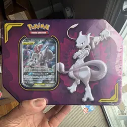 Pokemon TCG: Power Partnership Tin Mewtwo & Mew GX Sealed Box (2019, English) - Image 1