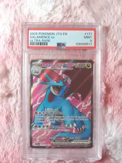 Pokemon TCG Salamence EX Journey Together PSA 9 MINT Holo Ultra Rare 177 JTG EN - Image 1