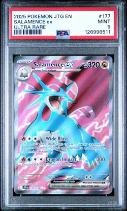 Pokemon TCG Salamence EX Journey Together PSA 9 MINT Holo Ultra Rare 177 JTG EN - Image 3