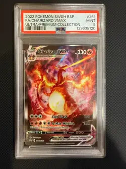 Pokemon 2022 BSP FA Charizard VMAX Ultra-Premium Collection SWSH261 PSA Mint 9 - Image 1