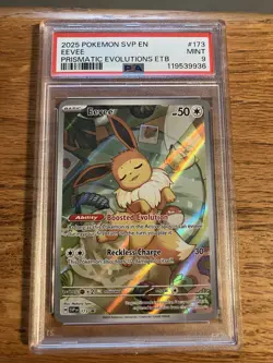 Pokemon TCG Eevee 173 Holo Promo Prismatic Evolutions PSA 9 Mint - Image 1