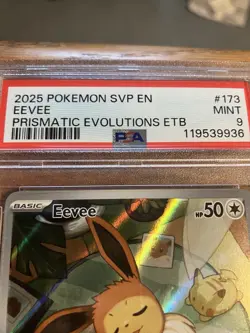 Pokemon TCG Eevee 173 Holo Promo Prismatic Evolutions PSA 9 Mint - Image 2