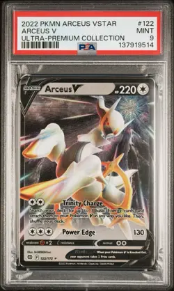 2022 POKEMON ARCEUS VSTAR ULTRA-PREMIUM COLLECTIONARCEUS V 122 PSA 9 - Image 1
