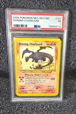 Pokemon Neo Destiny Shining Charizard 107/105 Secret Rare Holo PSA 2002 - Image 2