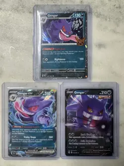 Pokemon Gengar Lot Temporal Forces Fusion Strike Trick or Trade Cosmos Holo - Image 1