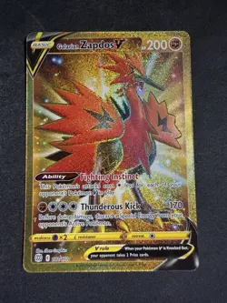 Galarian Zapdos V Secret Rare Pokemon Brilliant Stars 182/172 NM - Image 1