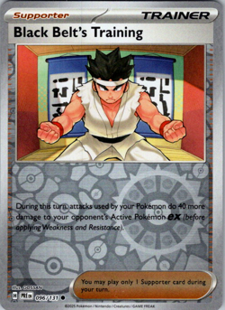 Black Belt's Training 096/131 Reverse Holo Common S&V Prismatic Evolutions - Image 1