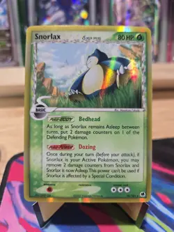 Pokemon TCG Snorlax EX Dragon Frontiers Holo Rare 10/101 Delta Species Nm/lp - Image 1