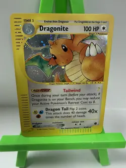 Pokemon Dragonite 100 HP Stage 2 Expedition Base Set 009/165 Holo Rare English - Image 1