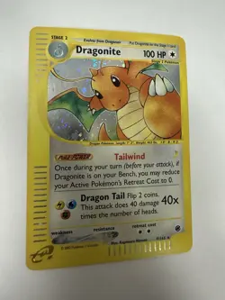 Pokemon Dragonite 100 HP Stage 2 Expedition Base Set 009/165 Holo Rare English - Image 2