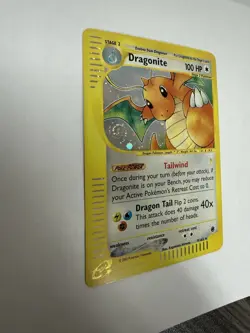 Pokemon Dragonite 100 HP Stage 2 Expedition Base Set 009/165 Holo Rare English - Image 3