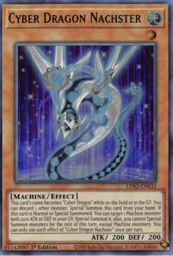 Cyber Dragon Nachster LDS2-EN032 - Green - 1st Ed NM Yugioh - Image 1