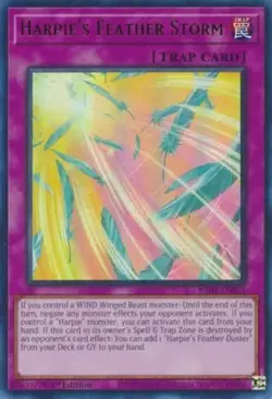 Yugioh! Harpie's Feather Storm - RA01-EN073 - Ultra Rare - 1st Edition Near Mint - Image 1