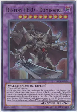 Yugioh! LP Destiny HERO - Dominance - DANE-EN031 - Super Rare - Unlimited Editio - Image 1