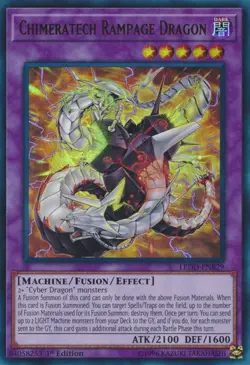 Yugioh! LP Chimeratech Rampage Dragon - LEDD-ENB29 - Ultra Rare - 1st Edition Li - Image 1