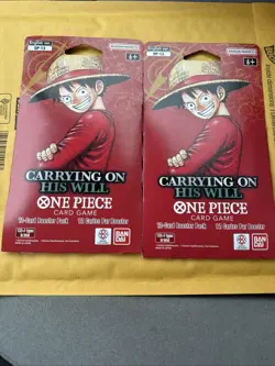 Two (2) One Piece OP-13 Carrying On His Will Booster Packs Factory Sealed - Image 1